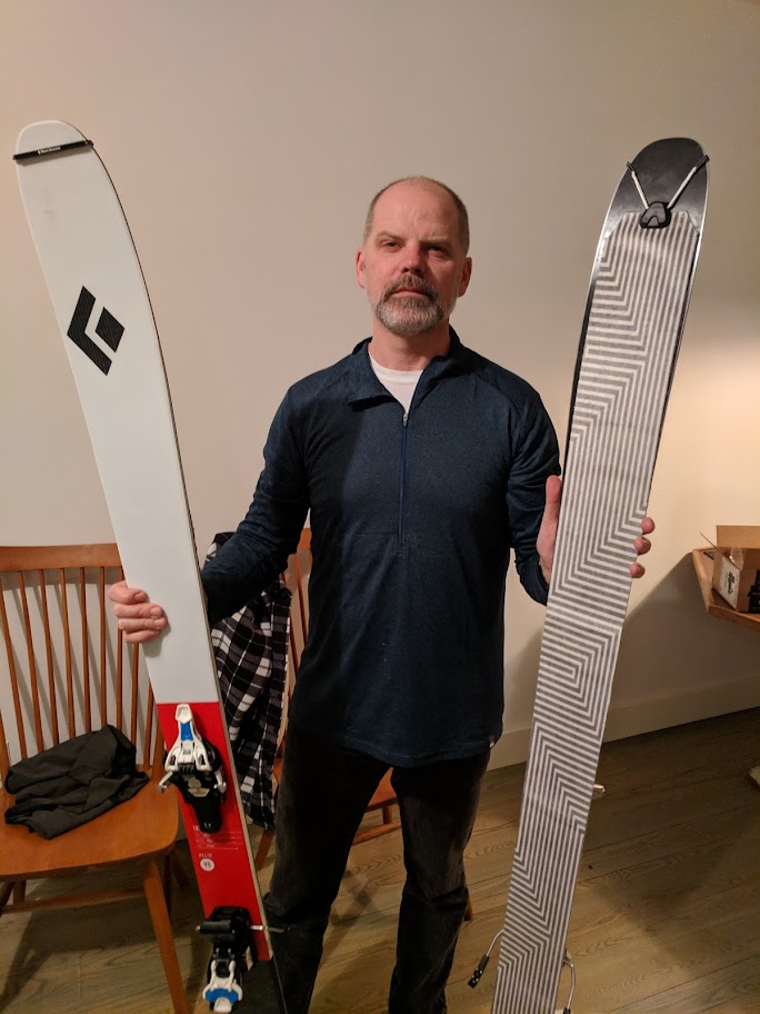 Dad Holding My Skis